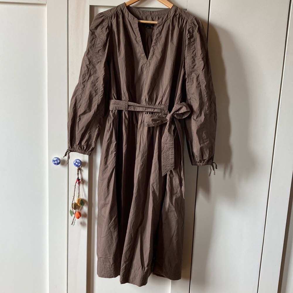 J. Crew tie-waist V-neck dress - Picture 2 of 4